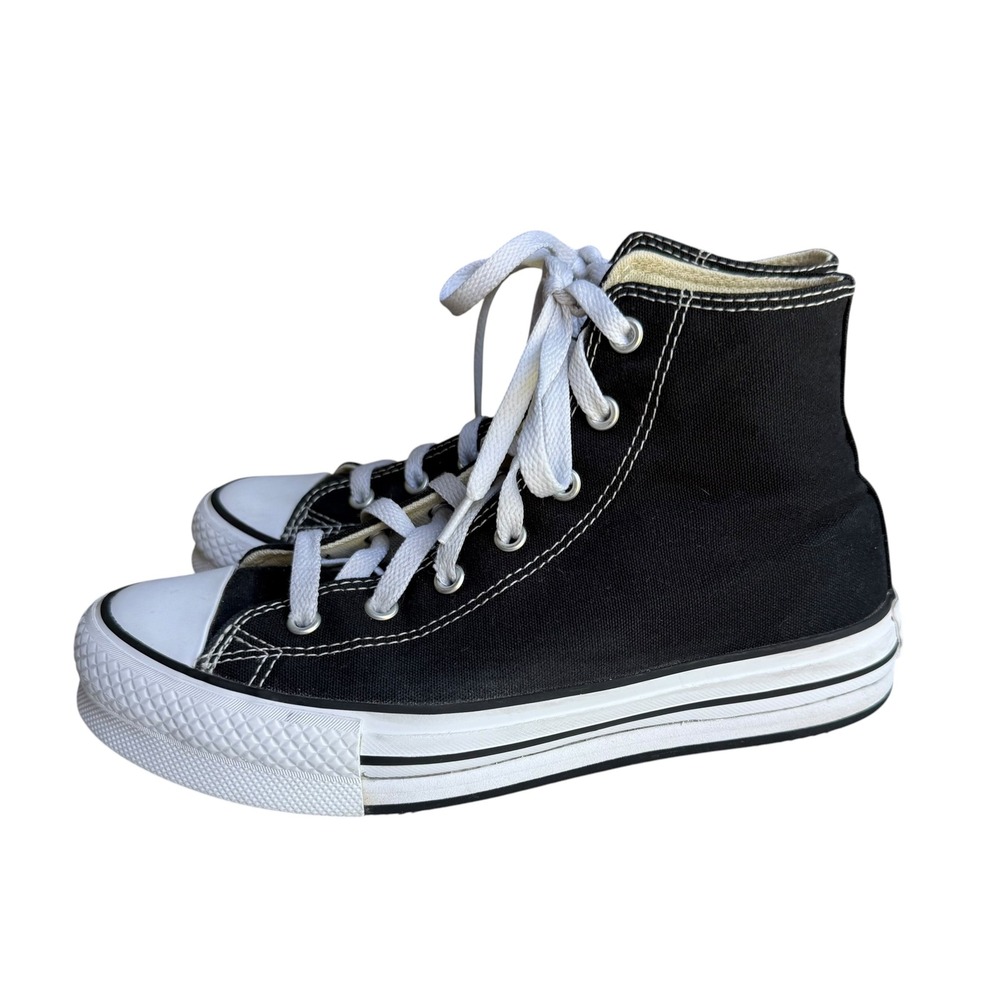 Converse Chuck Taylor All Star Lift Platform High Top Black White 5Y / Women's 7 - Picture 6 of 9